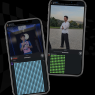 Two phones showing fan posts on social media after the Azerbaijan Grand Prix