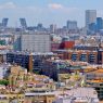 Aerial view of the Madrid skyline