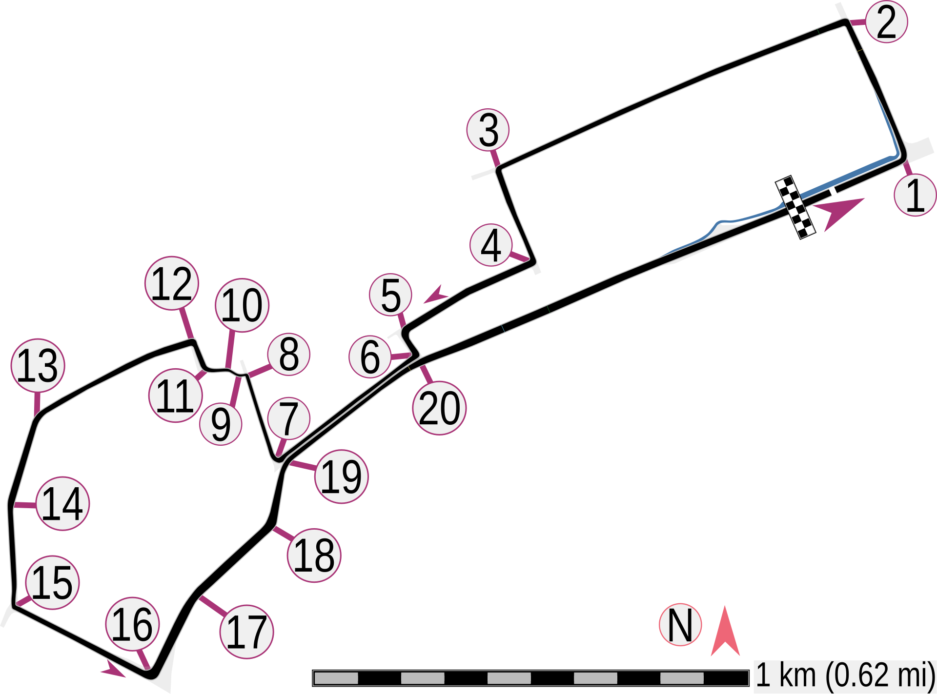 Baku City Circuit circuit layout