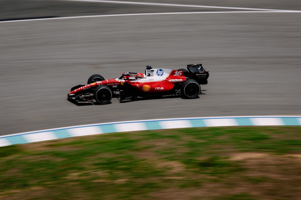 Charles Leclerc on track in his Ferrari SF-26 at Sepang