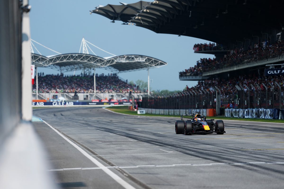 Max Verstappen on track in his Red Bull RB22 during qualifying at Sepang