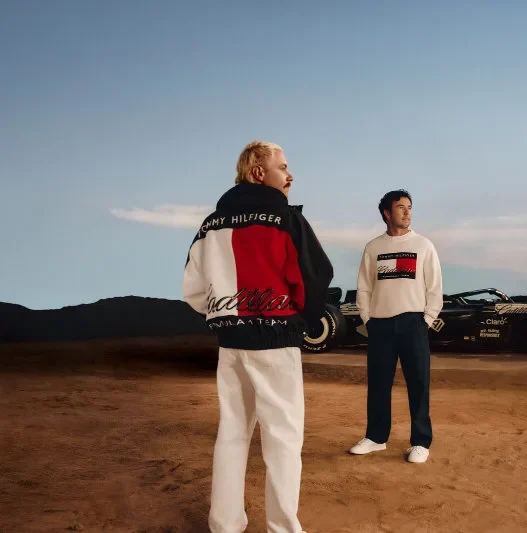 Tommy Hilfiger x Cadillac F1 Team Fanwear collection, the black flag redesign